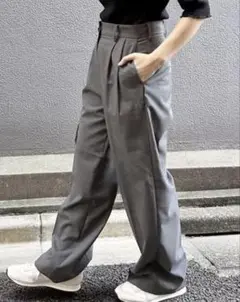 12closet ウール混メンズライクパンツ