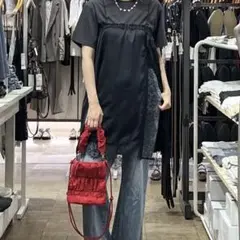 グローバルワーク　レース　キャミ ワンピース　チュニック　レイヤード