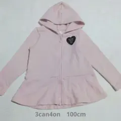 3can4on パーカー ピンク 100cm　秋服春服