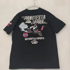 PANDIESTA JAPAN メンズバイク柄刺繍入りTシャツ ブラックXLのサムネイル