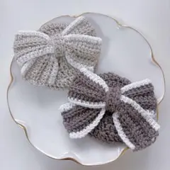 【薄茶リボンベレー帽】にじぱぺっと　ぬい帽子　ぬい服　ベレー帽 10cmぬい