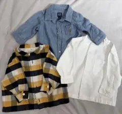 【美品】GAP 長袖シャツセット80