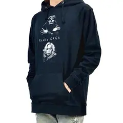 新品 フレディマーキュリー レディーガガ レディオガガ パロディ パーカー