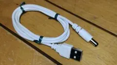 ★USB Type-A2.0オス♂⇒DC電源供給用端子ケーブルオス♂長さ1.0m