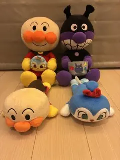 【超メルカリ市セール】アンパンマン ぬいぐるみ 4点セット