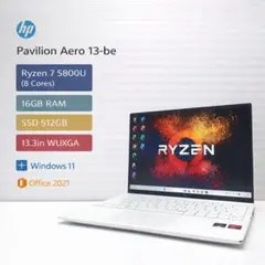 超軽量 Aero 13 Ryzen7 5800U 16GB 512GB オフィス