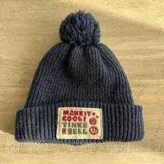 ティンカーベルポンポン付きニット帽 約52cm