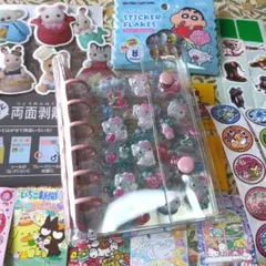完成品★シール帳　サンリオ　キティちゃん　シマエナガ　ちいかわ　3D　ぷっくり他