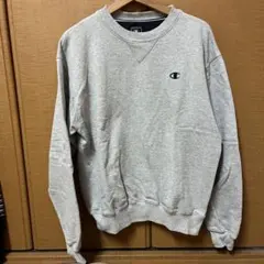 90s チャンピオン 古着 スウェット 刺繍ロゴ オーバーサイズ M グレー