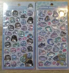 正規品水族館限定　ボンボンドロップシール　2枚セット　サメ　ペンギン