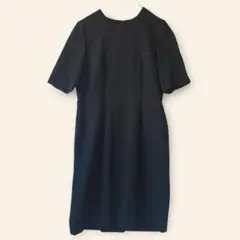 極美品 セオリーリュクス ワンピース フォーマル ダークネイビー系 L