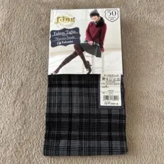 fukusuke チェック柄タイツ M-Lサイズ