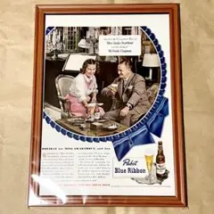 ★限定出品★ Pabst Blue Ribbon パブストブルーリボン ポスター 希少品！ Pabst Blue Ribbon パブストブルーリボン ポスター広告