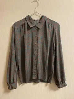 柄シャツ　長袖　古着