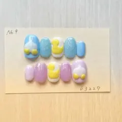 【No.9】ジェルネイルチップ　ニュアンスネイル　　ディズニーパルパルーザ