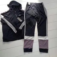 新品adidas ジャージGLF60 ブラック/ホワイト 上下セット　サイズO
