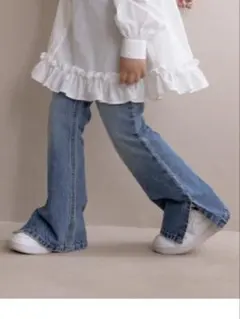 LOWRYSFARM KIDS CONE デニムフレアパンツ