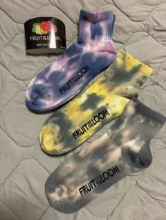 FRUIT OF THE LOOM タイダイ 靴下(ソックス) 25〜27cm