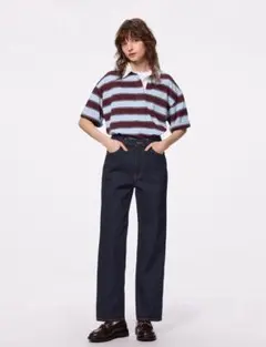 【GU】【低身長】【60センチ】ハイライズストレートジーンズ