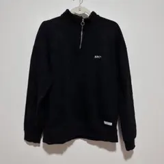 NYCロゴ ハーフジップスウェット 黒 韓国