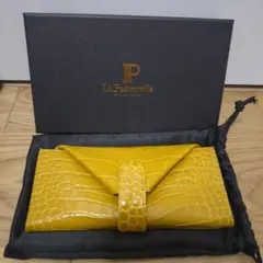 新品　イタリアレザー 牛本革 クロコダイル型押し 長財布ギャルソンウォレットのサムネイル