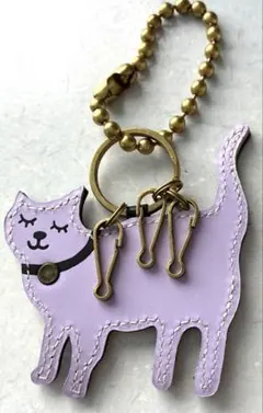 キーリング　猫チャーム　未使用品