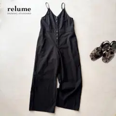 ジャーナルスタンダード サロペットキャミ　ワイド パンツ　リネン コットン　黒のサムネイル