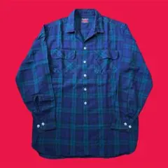 Deacon Brothers 60s オープンカラー チェック シャツ ビエラ