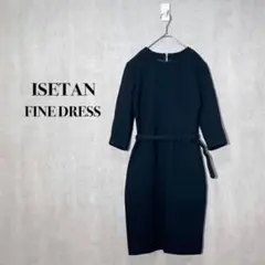 ISETAN FINE DRESS　フォーマルワンピース　ウエストマーク　七分袖