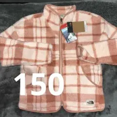 ノースフェイス　ピンク　チェック フリースジャケット
