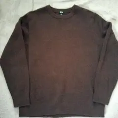UNIQLO ウォッシャブルミラノリブクルーネックセーター Lサイズ