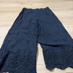 ガウチョパンツ ブラック LL