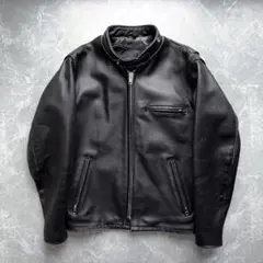 美品 SKOOKUM レザースタジャン M 黒 羊革 本革 アメカジ - メルカリ