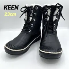 【KEEN】スノーブーツ【23cm】黒 WATERPROOF レースアップ