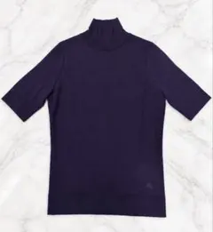 BURBERRY LONDON 薄手ハイネック 半袖ニット
