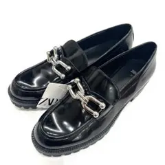 未使用品ZARA トラックソールビジューローファー size41（26.5cm）のサムネイル
