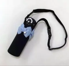 肩ひも付き！大きいリボンのボトルカバー　ボトルホルダー　水筒カバー　サーモスのサムネイル