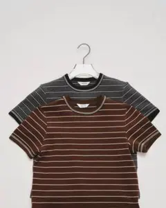 【新品タグ付き】todayful Border Ringer Tee チョコ TODAYFUL Border Ringer Tee チョコ - メルカリ