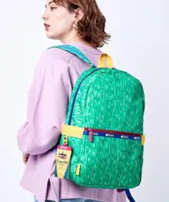 LeSportsac Crayola コラボ リュック 緑　レスポ　クレヨラA4