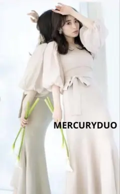 MERCURYDUO マーキュリーデュオ　異素材ボレロドッキングニットワンピース