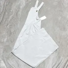 【タグ付き】Pantalon Lサイズ ワイドサロペット ライトグレー 綿混