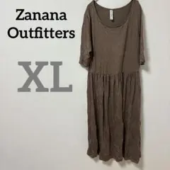 Zanana Outfitters 【XL】カットソーワンピース ブラウン