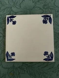 新品　青い花柄のポルトガル製タイル