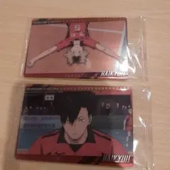 ハイキュー!! 黒尾鉄朗、孤爪研磨 ウエハース6カード 2枚セット