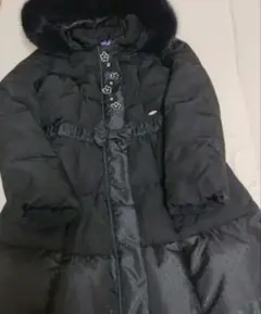 美品　アナスイミニ　フラワー　刺繍　 ダウン　コート　140