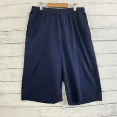 TOPVALU ネイビー ハーフパンツ LL 夏 涼感 ドローコード メンズのサムネイル