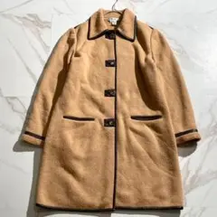 CELINE Long Coat 90% Camel Leather L