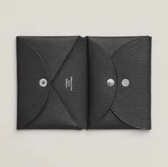 【値下】HERMES エルメス カルヴィデュオ エプソン ノワール 黒 ブランクス ≪新品≫エルメス カードケース カルヴィデュオ