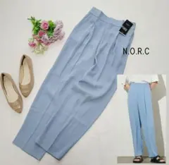 新品＊N.O.R.C by the line＊トリアセストレートパンツ＊水色のサムネイル