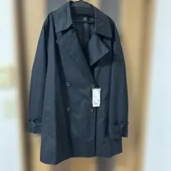 新品未使用　ユニクロ　ショートトレンチコート　XXL ブラック